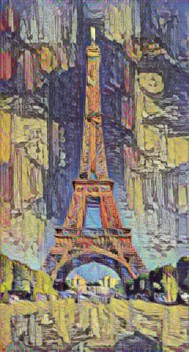 Eiffel Tower in Van Gogh Style